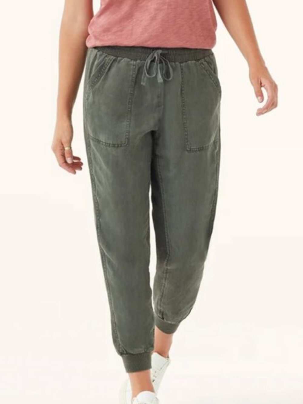 Splendid Lightweight Jogger Pants - Distressed Black - Size Small Lyocell Blend